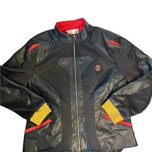 Marvel Black Widow Jacket Womens Faux Leather Cosplay Avengers Zip